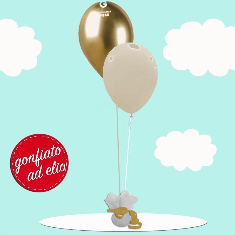 ciuffo a 2 palloncini elio
