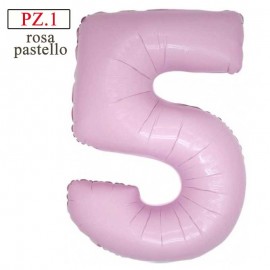 palloncino numerone 5 rosa maxi