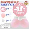 kit palloncini primo compleanno bimba