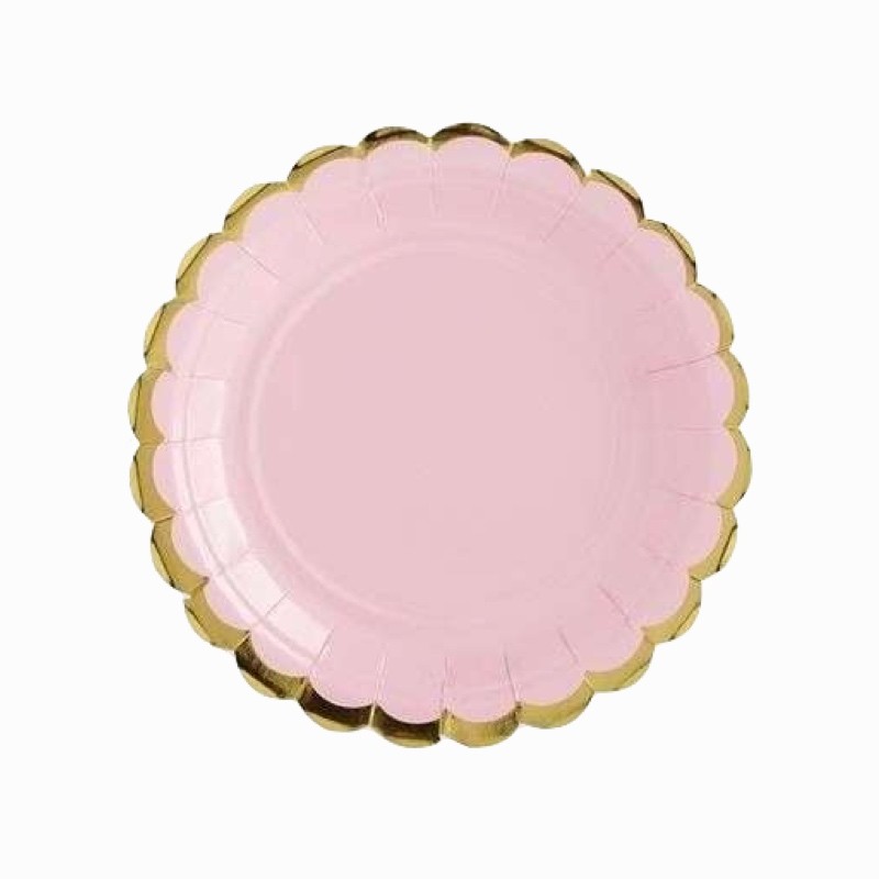 piattino rosa cipria e oro