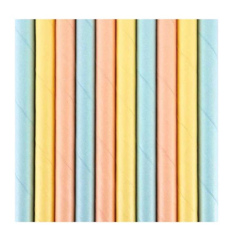 cannucce in carta colori pastello