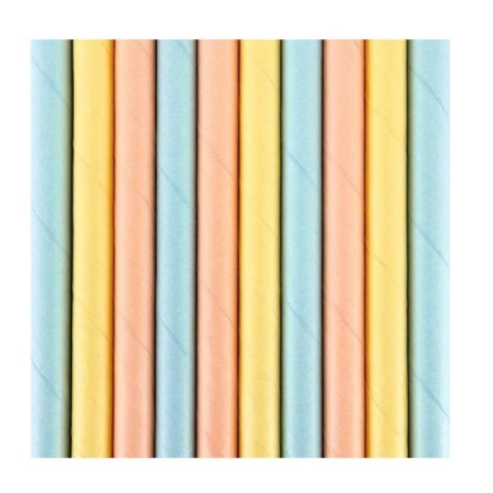 cannucce in carta colori pastello