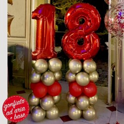 numerone 18 rosso e oro