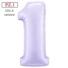 palloncino numero 1 lilla satinato maxi
