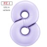 palloncino numerone 8 lilla satinato maxi