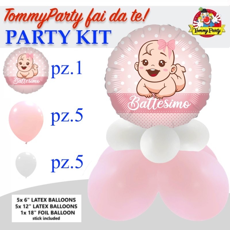 kit palloncini battesimo bimba