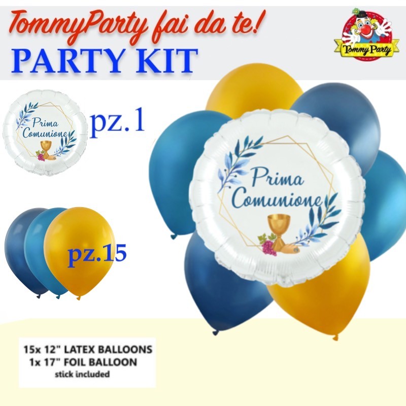 kit fai da te prima comunione blu Royal