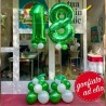 composizione 18 anni verde ad elio