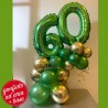 centrotavola numero 60 verde