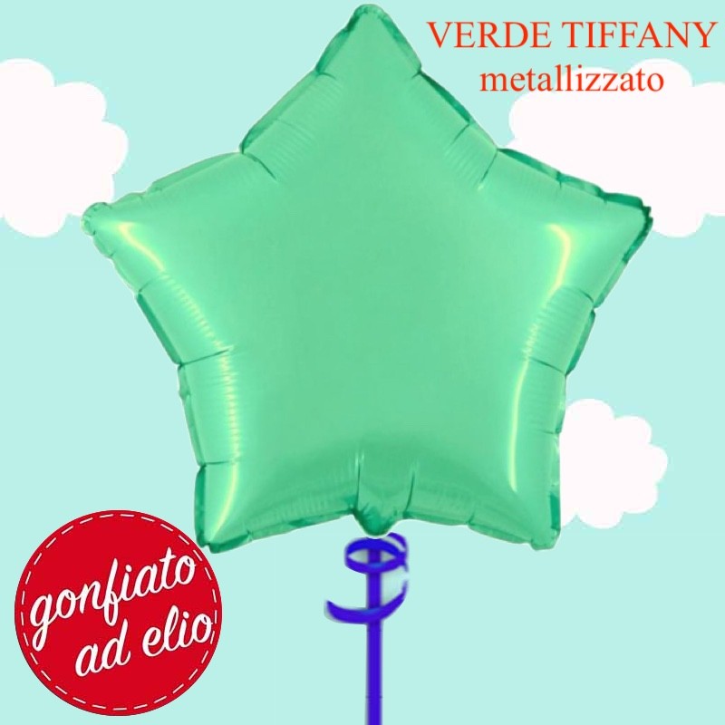 palloncino stella verde Tiffany  ad elio