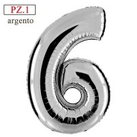 numerone 6 argento maxi