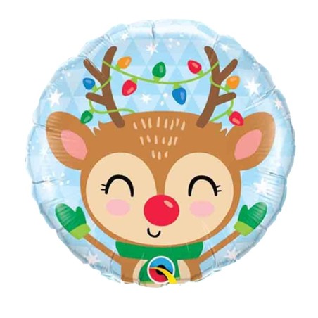 palloncino rotondo Renna natale