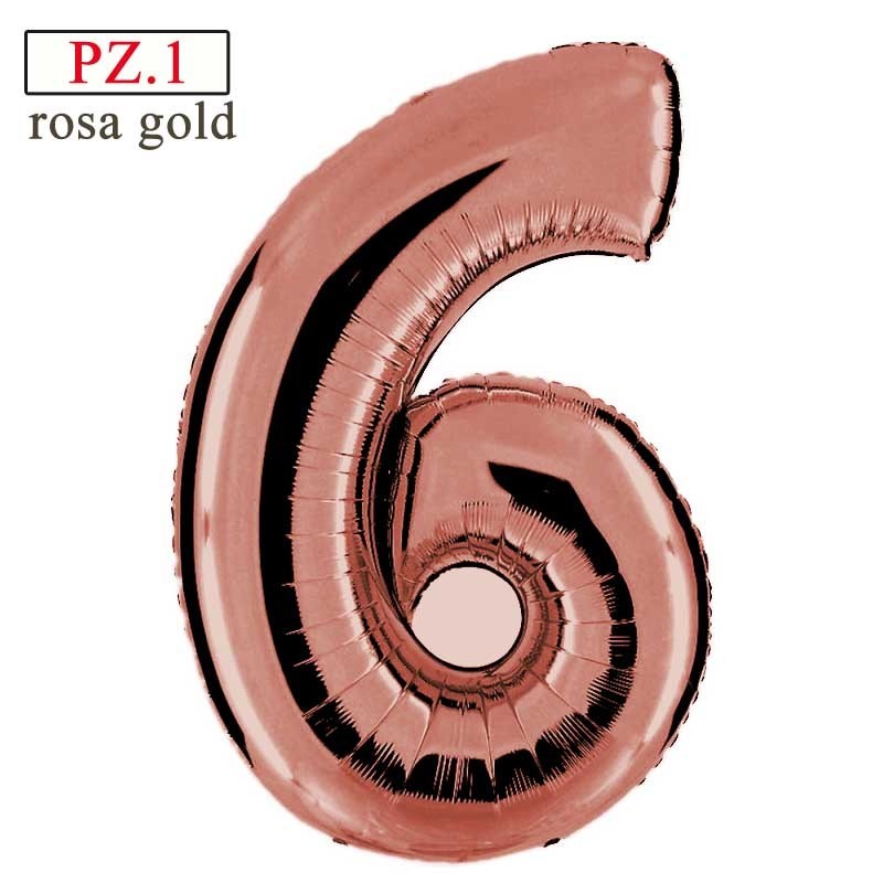 numerone 6 rosa gold maxi