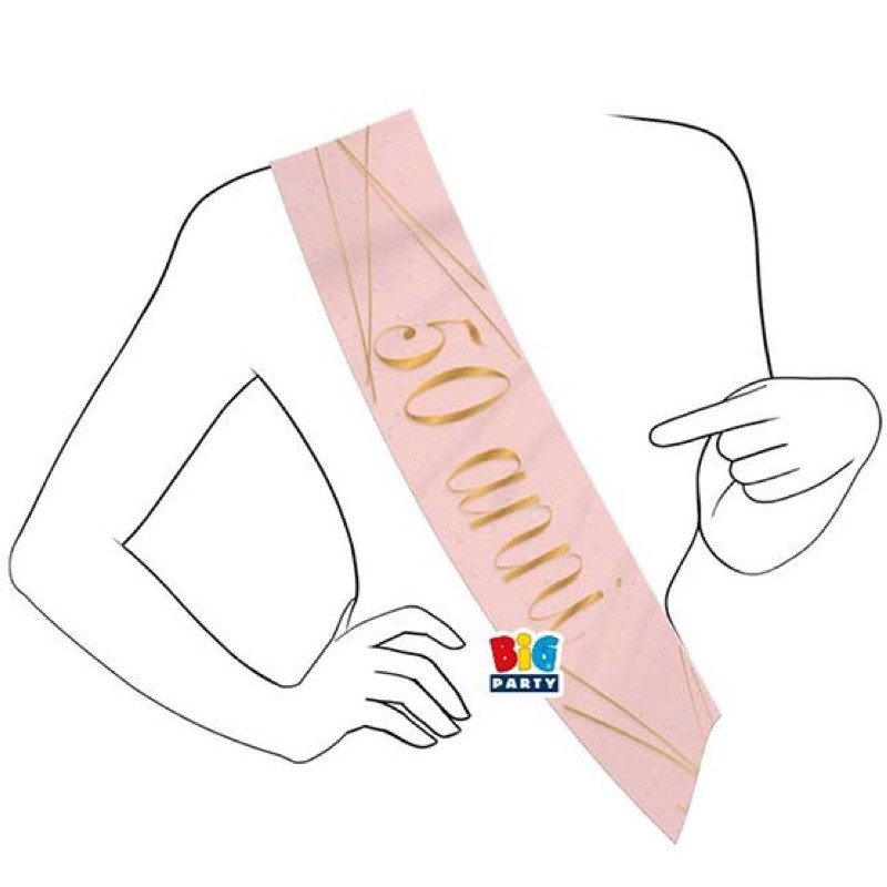 fascia 50 anni oro e rosa