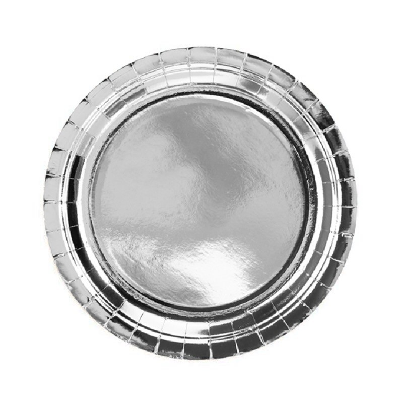 piatto piano argento cm23