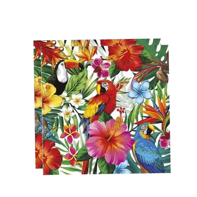 tovaglioli Hawaii pappagalli