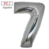 palloncino numerone 7 argento maxi