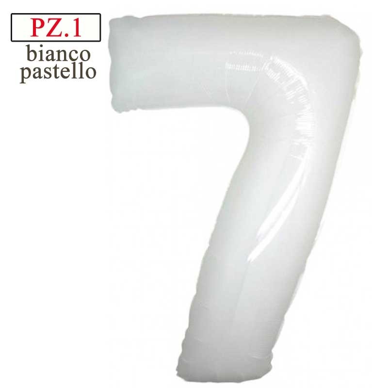 palloncino numerone 7 bianco maxi