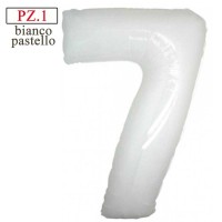 palloncino numerone 7 bianco maxi