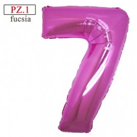 palloncino numerone 7 fucsia maxi