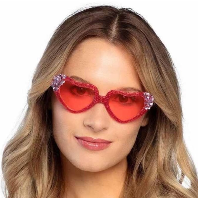 occhiali cuore glitter