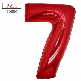 palloncino numerone 7 rosso maxi