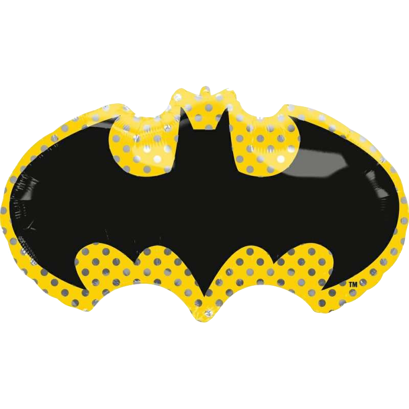 palloncino stemma Batman nero e giallo