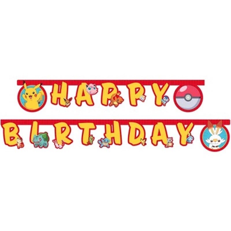 festone Pokemon happy birthday