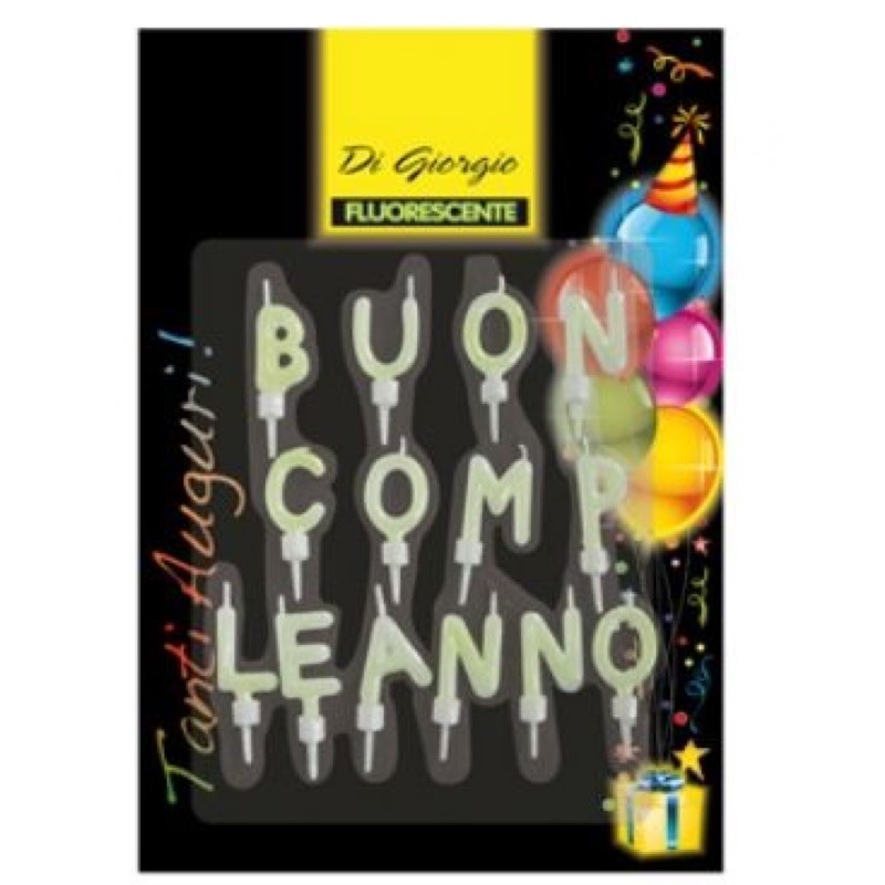 candele scritta buon compleanno