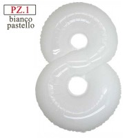 palloncino numerone 8 bianco maxi