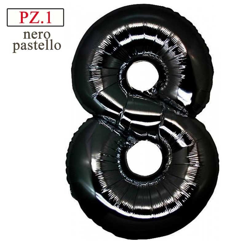 palloncino numerone 8 nero maxi