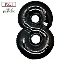 palloncino numerone 8 nero maxi