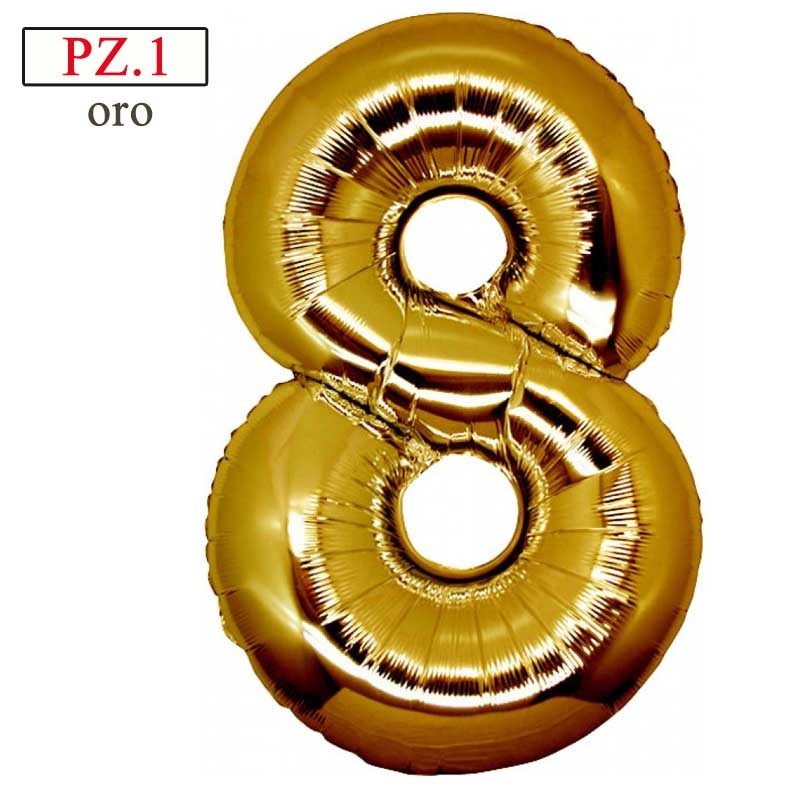 palloncino numerone 8 oro maxi