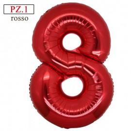 palloncino numerone 8 rosso maxi