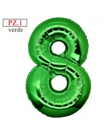 palloncino numerone 8 verde maxi