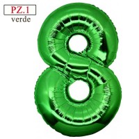 palloncino numerone 8 verde maxi