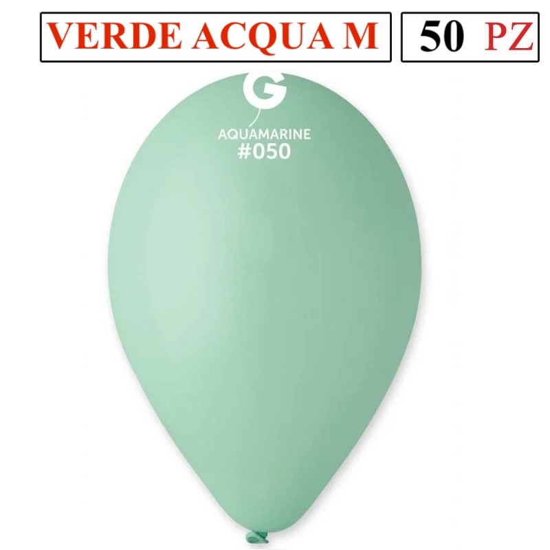 Palloncini Verde Acqua Pastello 12 Pollici Cm.30 Pz.50