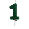 candelina numero 1 cera blu scuro