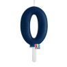 candelina numero 0 cera blu scuro
