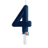 candela numero 4 blu scuro