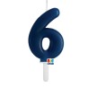candela numero 6 blu scuro