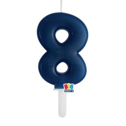 candela numero 7 blu scuro