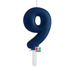 candela numero 7 blu scuro