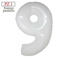 palloncino numerone 9 bianco maxi