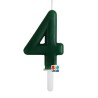 candelina numero 4 cera verde