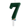 candelina numero 7 cera verde