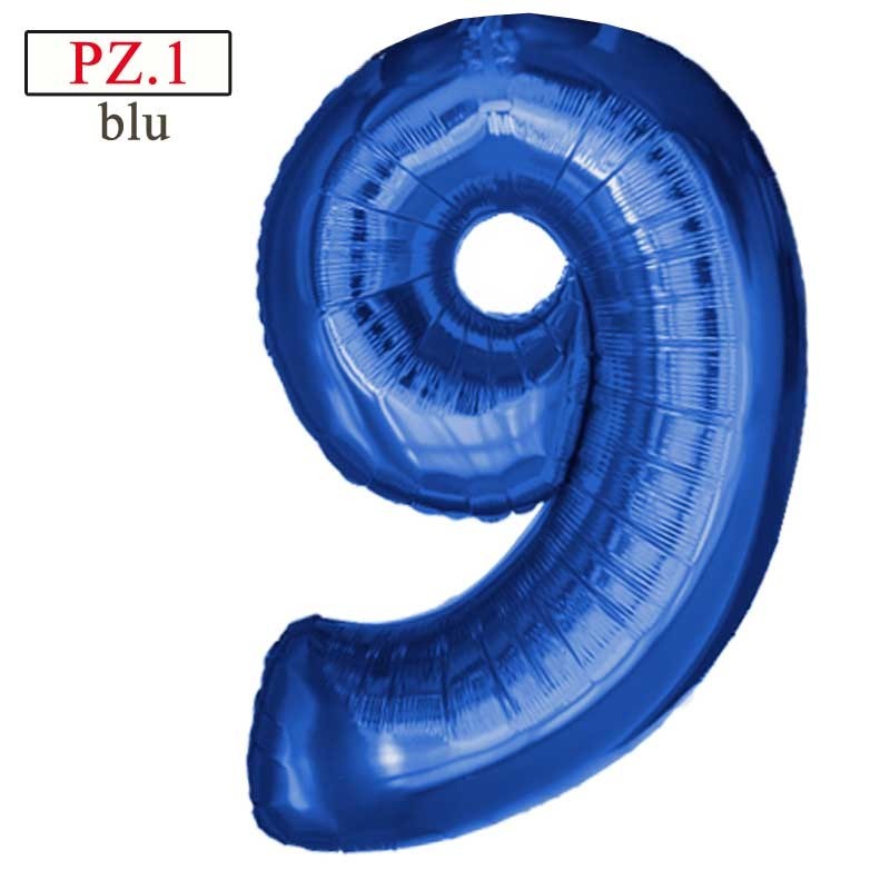 palloncino numerone 9 blu maxi