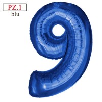 palloncino numerone 9 blu maxi