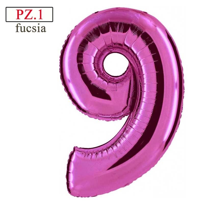 palloncino numerone 9 fucsia maxi