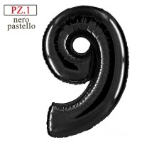 palloncino numerone 9 nero maxi